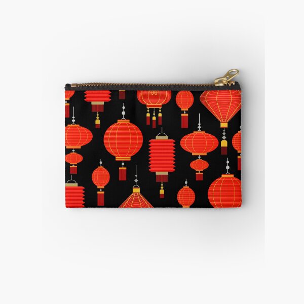Item preview, Red and Gold Chinese Paper Lanterns Artwork designed and sold by Phat Dog Designs .