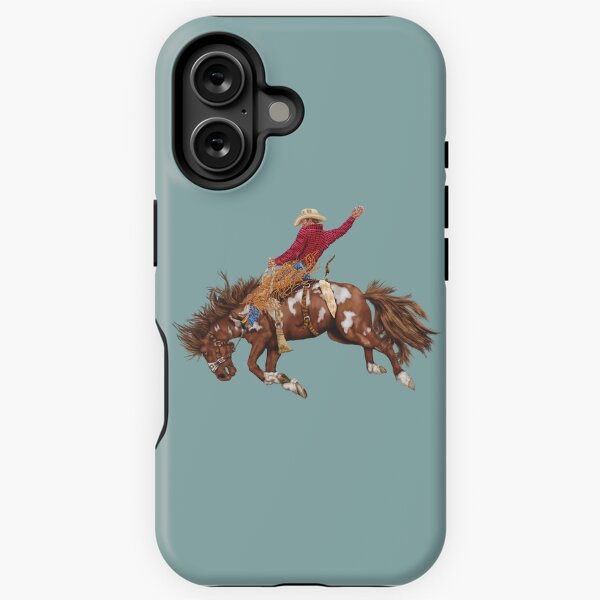 Item preview, Vintage Western Rodeo Art, Bronco Busting Cowboy  designed and sold by Phat Dog Designs .