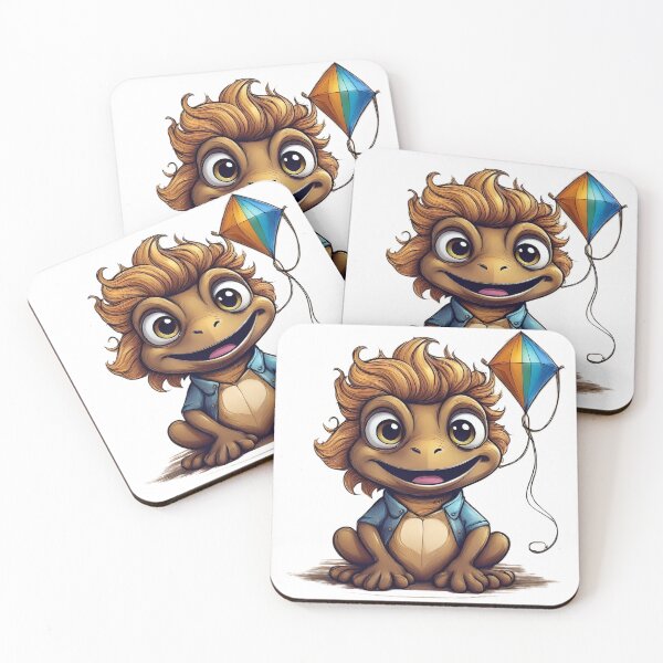 Item preview, Cute Lizard with Kite – Adorable Kawaii style designed and sold by TubiGraf.