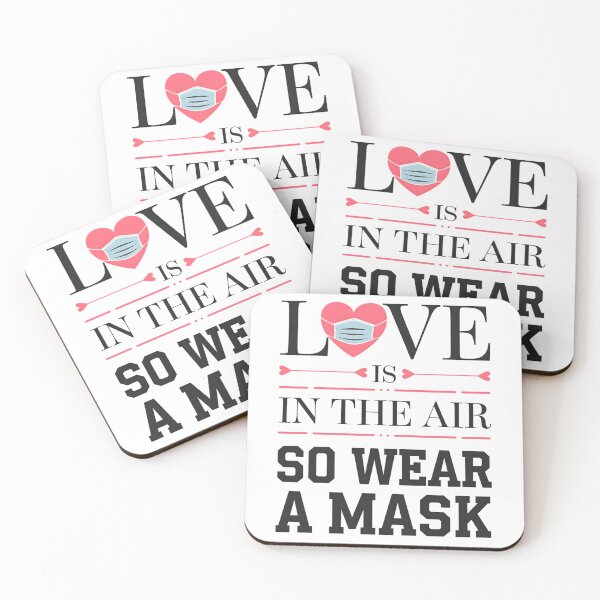 Item preview, Love Is in the Air So Wear a Mask - Funny Pandemic Love designed and sold by Taans-Creation.