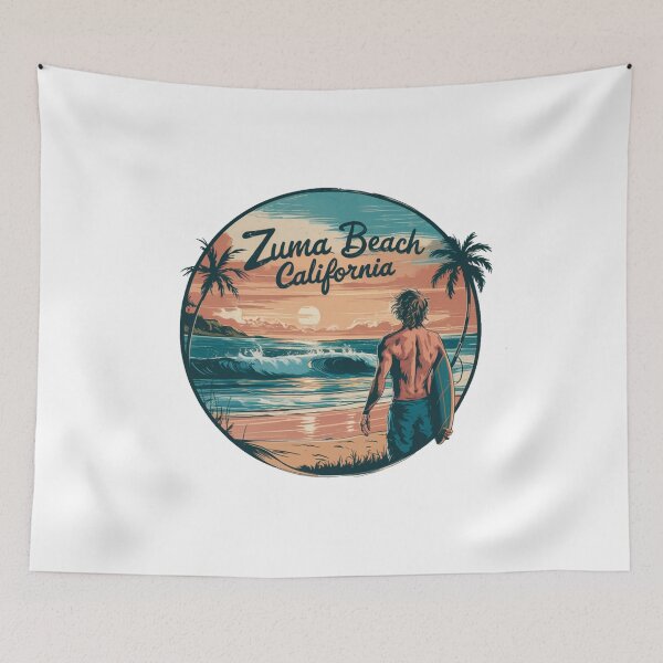 Item preview, Zuma Beach California - Sunset Surfing designed and sold by CircinusStore.