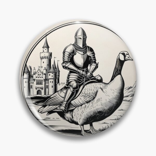 Item preview, Knight riding a goose graphic design designed and sold by JennyFinns.