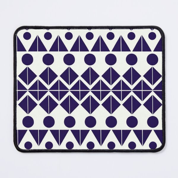 Item preview, Mid Century Modern Scandinavian Navy Blue Geometric Pattern designed and sold by LEILA ART SPACE.