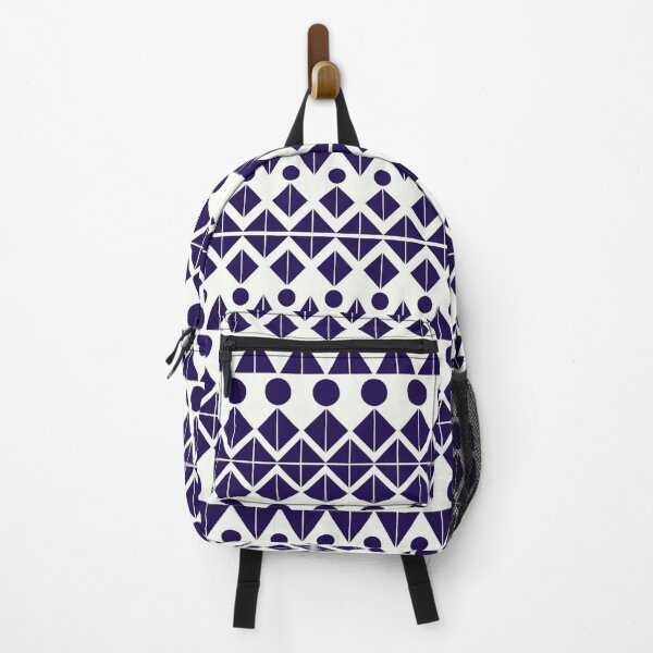 Item preview, Mid Century Modern Scandinavian Navy Blue Geometric Pattern designed and sold by LEILA ART SPACE.