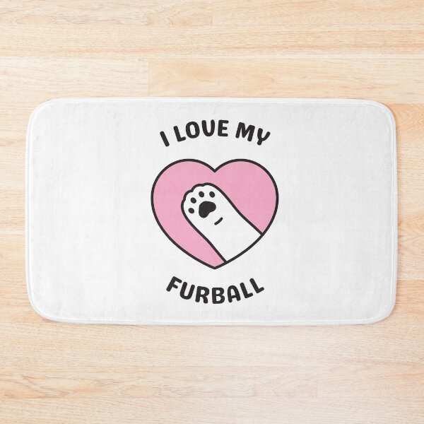 Item preview, I Love My Furball, Pink Heart with Paw designed and sold by AASparksDesigns.