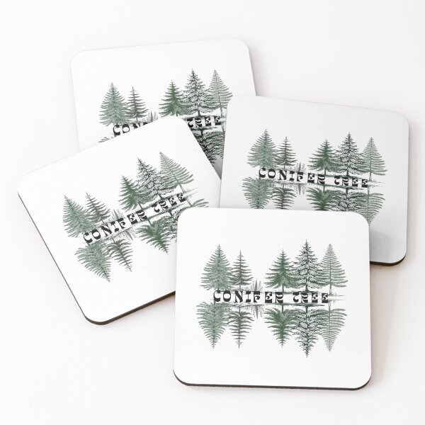 Item preview, Conifer tree typography with evergreen designed and sold by whee25.
