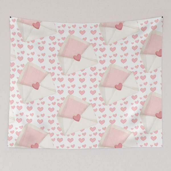 Item preview, Pink Valentine Envelope Hearts designed and sold by wildwhimsical.