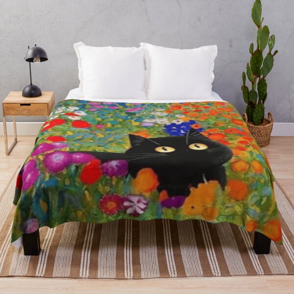 Item preview, Kitty in Klimt's Flower Garden designed and sold by bethanysstudio.