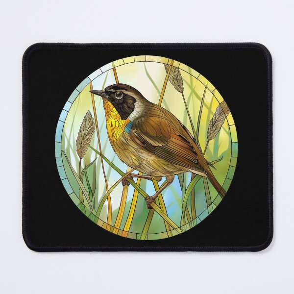 Item preview, Stained Glass Common Yellowthroat Bird – Nature-Inspired Geometric Art designed and sold by Dewdrop & Fern.