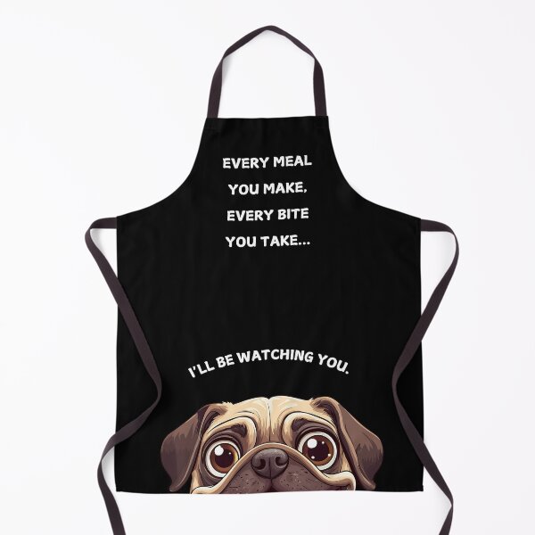 Item preview, Funny Pug Watching You - Black designed and sold by NicheFifty-Two.
