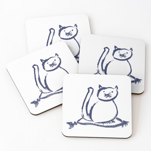 Item preview, Cosy Cat  Evening Blue designed and sold by MagentaTwilight.