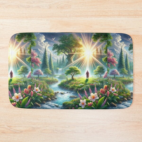 Item preview, "And the Lord God Took the Man, and Put Him into the Garden of Eden" – The First Steps in Paradise Verse: Genesis 2:15 (KJV) designed and sold by Meta2Physical.