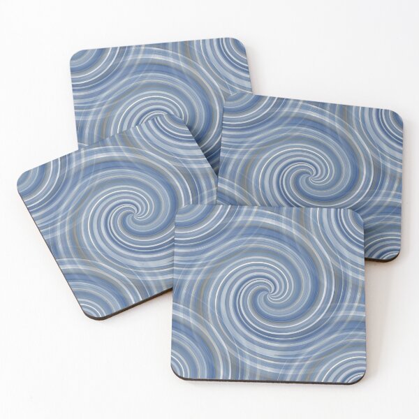 Item preview, Retro Wave Spiral Pattern in Blue designed and sold by Artistestella.