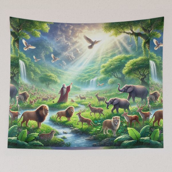 Item preview, "And Out of the Ground the Lord God Formed Every Beast of the Field" – The Creation of Earth’s Creatures Verse: Genesis 2:19 (KJV) designed and sold by Meta2Physical.