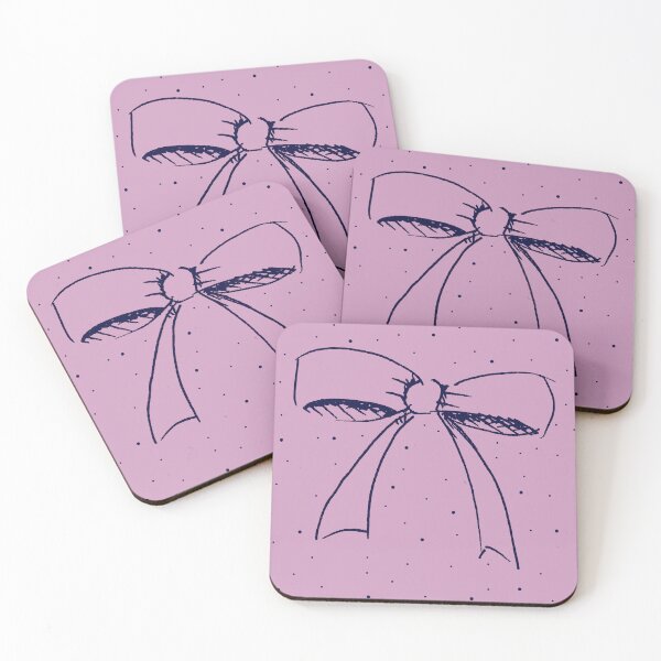 Item preview, Puffy  Navy Bow on Soft Pink. designed and sold by MagentaTwilight.