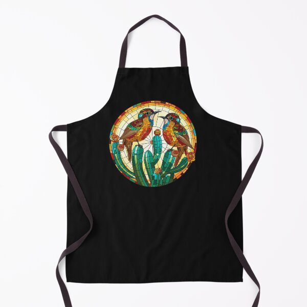 Item preview, Cactus Wren Birds Stained Glass Illustration designed and sold by Dewdrop & Fern.