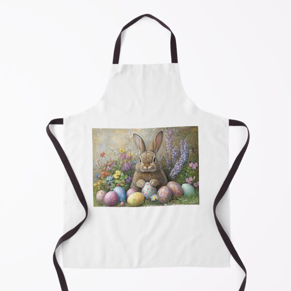 Item preview, Easter Bunny, Painted Eggs and Spring Flowers designed and sold by ACuriousshoppe.
