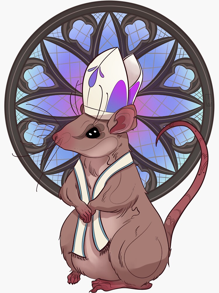 Thumbnail 3 of 3, Sticker, Rat Pope designed and sold by pawrico.