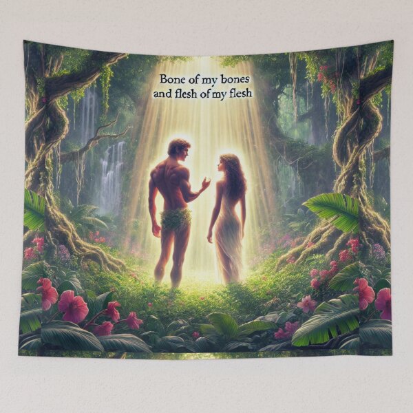 Item preview, "And Adam Said, This Is Now Bone of My Bones, and Flesh of My Flesh" – The Sacred Union Verse: Genesis 2:23 (KJV) designed and sold by Meta2Physical.