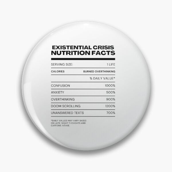 Item preview, Existential Crisis Nutrition Facts - Life Struggles designed and sold by mimiscreativity.