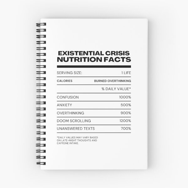 Item preview, Existential Crisis Nutrition Facts - Life Struggles designed and sold by mimiscreativity.