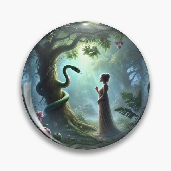 Item preview, "And the Woman Said Unto the Serpent, We May Eat of the Fruit of the Trees of the Garden" – Eve’s Response to Temptation Verse: Genesis 3:2–3 (KJV) designed and sold by Meta2Physical.