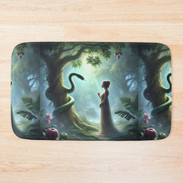 Item preview, "And the Woman Said Unto the Serpent, We May Eat of the Fruit of the Trees of the Garden" – Eve’s Response to Temptation Verse: Genesis 3:2–3 (KJV) designed and sold by Meta2Physical.