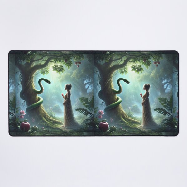 Item preview, "And the Woman Said Unto the Serpent, We May Eat of the Fruit of the Trees of the Garden" – Eve’s Response to Temptation Verse: Genesis 3:2–3 (KJV) designed and sold by Meta2Physical.