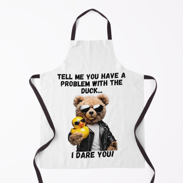 Item preview, Badass Teddy Bear with Rubber Ducky – Funny & Quirky Tough Guy Design designed and sold by Fredster1966.