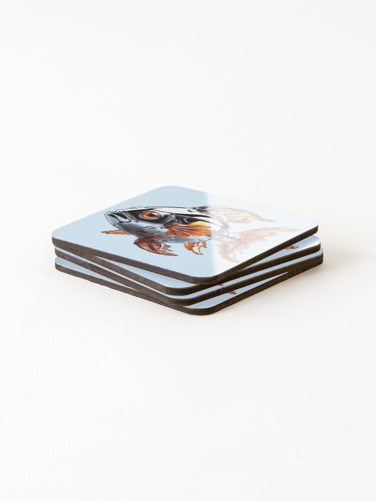 Thumbnail 4 of 5, Coasters (Set of 4), Electric Goldfish designed and sold by HauntedOpera.