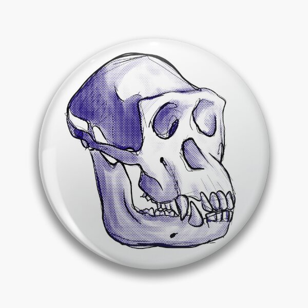 Item preview, Chimp skull designed and sold by MonkeysPencil.
