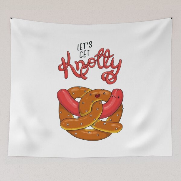 Item preview, Let's Get knotty Food Pun designed and sold by Vicky021.