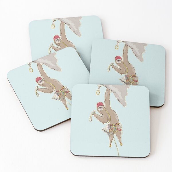 Item preview, Escalada en roca con perezosos designed and sold by piedaydesigns.