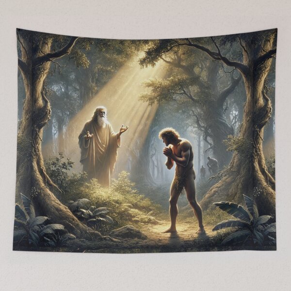 Item preview, "And the Lord God Called Unto Adam, and Said Unto Him, Where Art Thou?" – Divine Inquiry Verse: Genesis 3:9 (KJV) designed and sold by Meta2Physical.