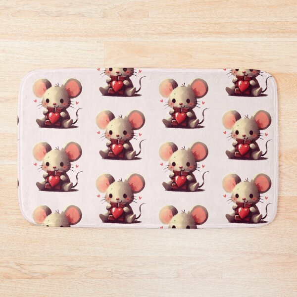 Item preview, Valentine mouse holding chocolate  designed and sold by DaintyDooodles.
