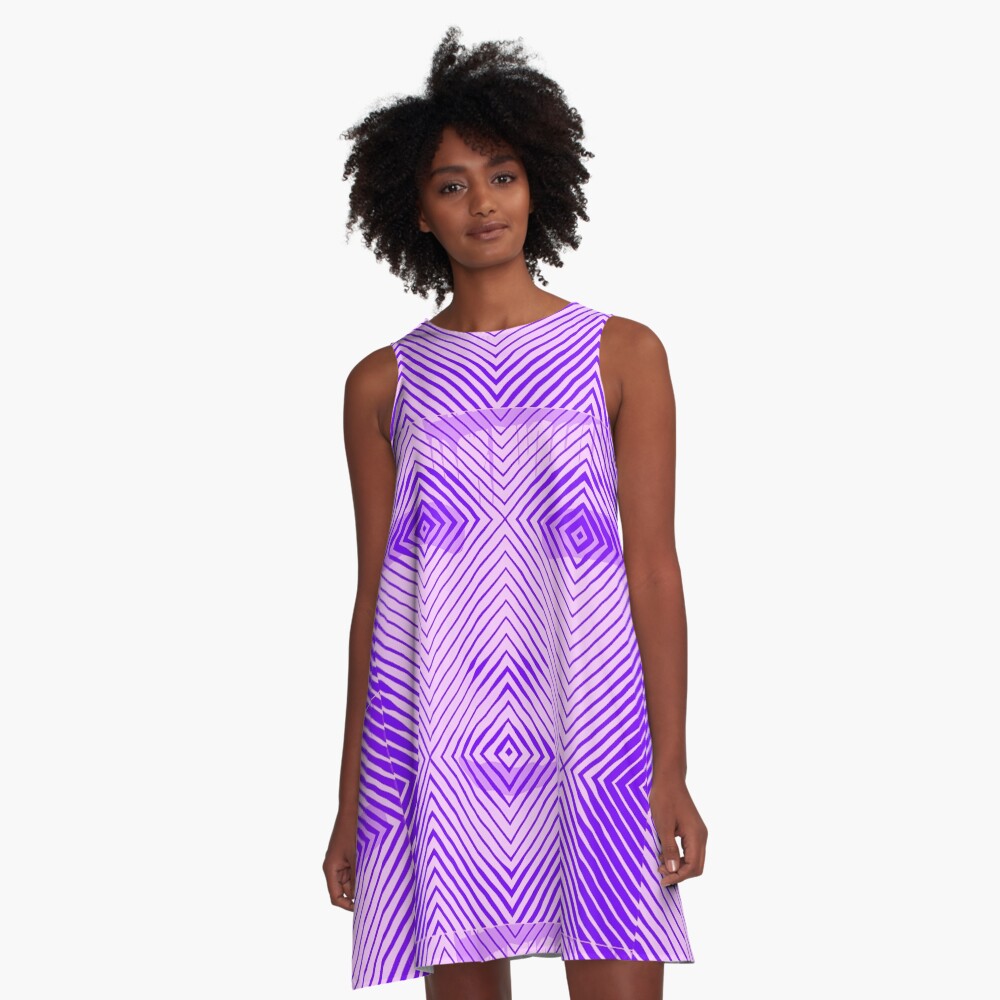 Vista previa del artículo con la obra «Vestido acampanado», diseñado y vendido por VIMANACartel.