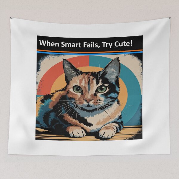 Item preview, When Smart Fails, Try Cute! designed and sold by craftybegonia.