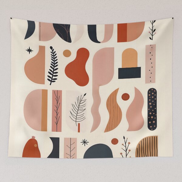 Item preview, Magical Things, Random Organic Shapes, Abstract Botanical Illustration, Bohemian Rustic Random Things, Boho Contemporary Folksy Art  designed and sold by 83oranges.com.