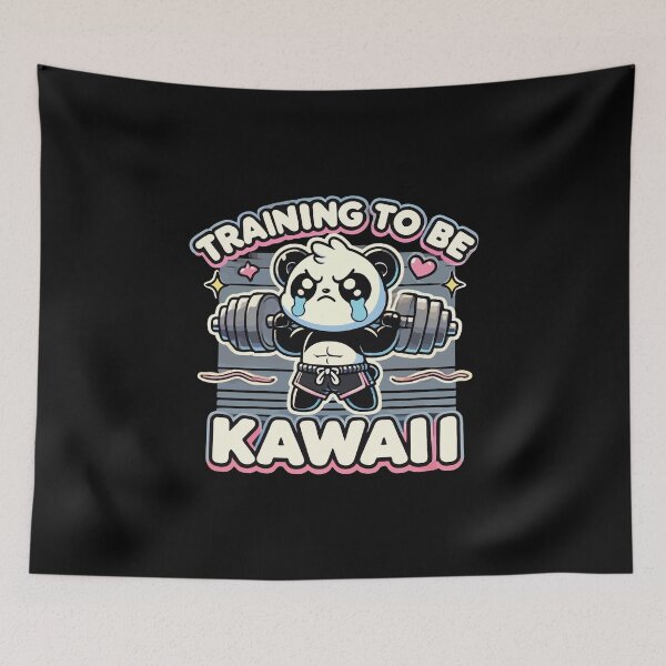Item preview, Gym Panda, Training To Be Kawaii, Cute Anime Workout Fitness designed and sold by chantastical.