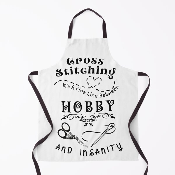 Item preview, Cross Stitching A Fine Line Between Hobby And Insanity - Cross Stitch Lover designed and sold by Wiss2Arts.