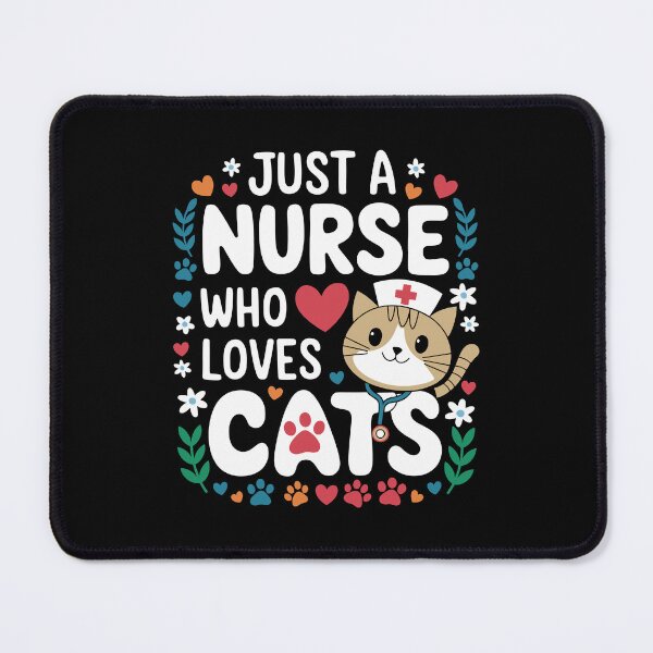 Item preview, Just A Nurse Who Loves Cats - Cute Nurse Cat Design designed and sold by HanchiArt.