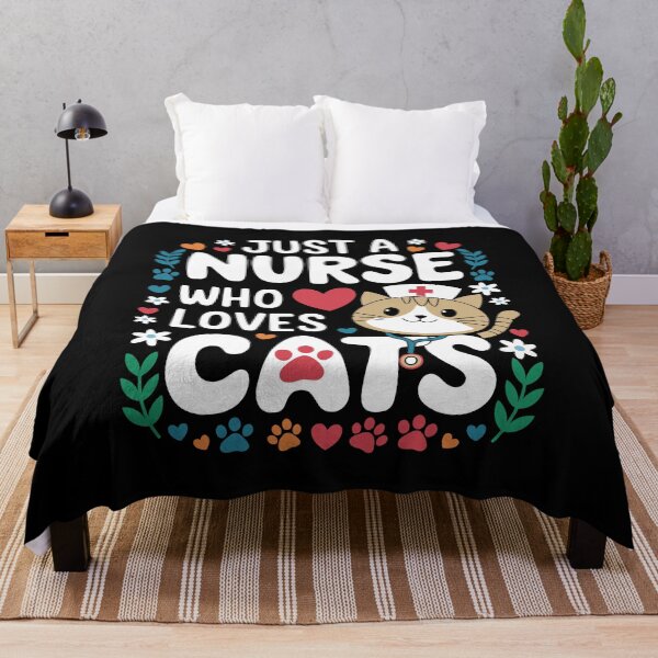 Item preview, Just A Nurse Who Loves Cats - Cute Nurse Cat Design designed and sold by HanchiArt.