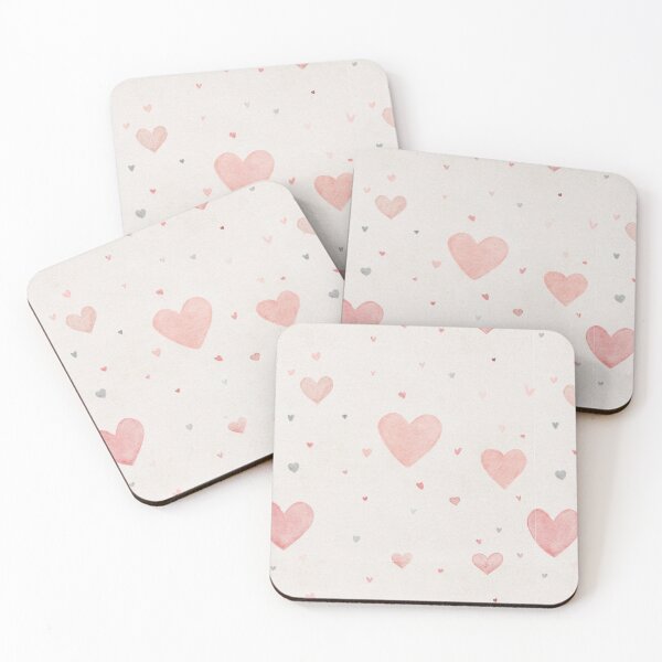 Item preview, Watercolor Falling Hearts Pattern designed and sold by Lacritsa .