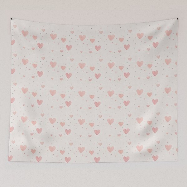 Item preview, Watercolor Falling Hearts Pattern designed and sold by Lacritsa .
