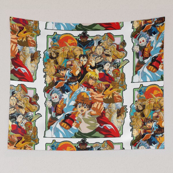 Item preview, Vintage Street Fighter All Star Poster Retro Gaming Art designed and sold by Back2Collage.