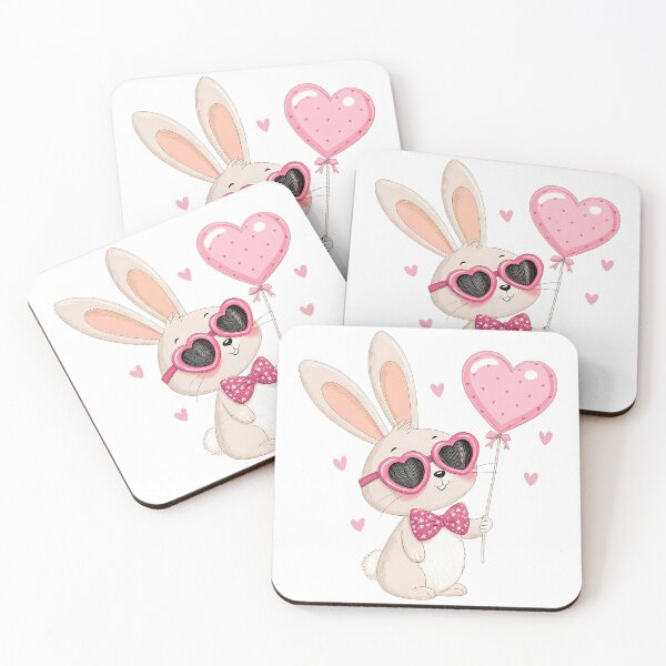 Item preview, A0704 Love Bunny Sparkle – Adorable Bunny with Heart & Sparkles for a Cute and Romantic Touch designed and sold by angieart68.