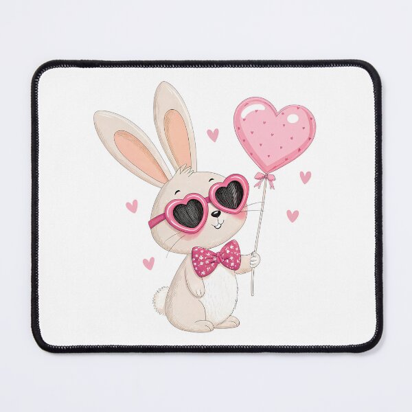 Item preview, A0704 Love Bunny Sparkle – Adorable Bunny with Heart & Sparkles for a Cute and Romantic Touch designed and sold by angieart68.