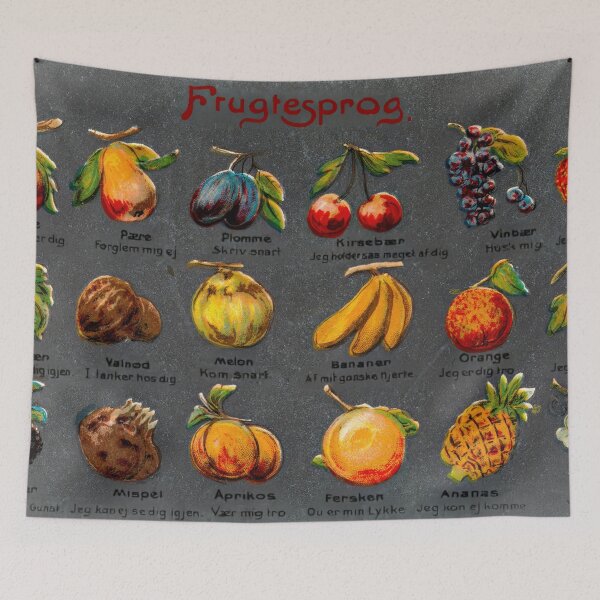 Item preview, Vintage Danish Fruit Language Chart - Antique Illustrated Postcard" designed and sold by CASturgill.
