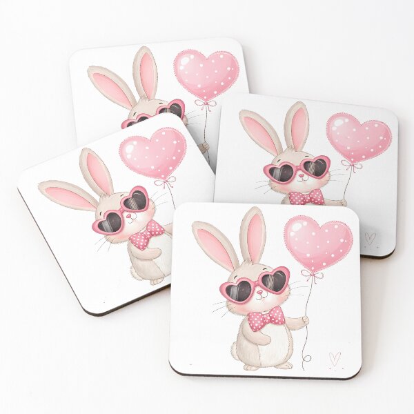 Item preview, A0704 Love Bunny Sparkle – Adorable Bunny with Heart & Sparkles for a Cute and Romantic Touch designed and sold by angieart68.