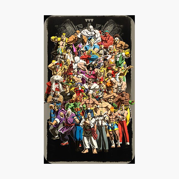 Item preview, Retro Street Fighter Legends Gaming Art designed and sold by Back2Collage.